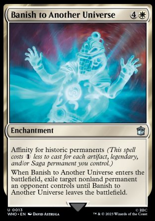 (013) Magic The Gathering Universes Beyond: Doctor Who Single: Banish to Another Universe Holo Uncommon
