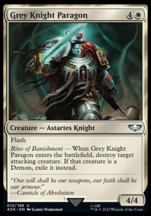 (013) Magic The Gathering Universes Beyond: Warhammer 40000 Single: Grey Knight Paragon  Uncommon