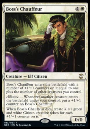 (013) Magic The Gathering Commander: Streets of New Capenna Single: Boss's Chauffeur  Rare