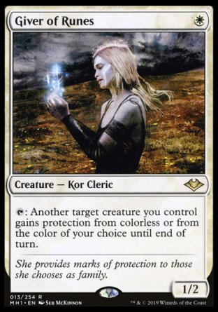 (013/254) Magic The Gathering Modern Horizons Single: Giver of Runes Holo Rare
