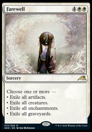 (013) Magic The Gathering Kamigawa: Neon Dynasty Single: Farewell  Rare