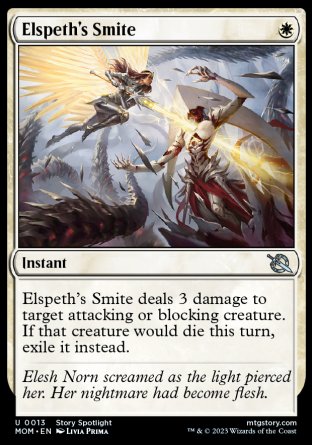(013) Magic The Gathering March of the Machine Single: Elspeth's Smite Holo Uncommon