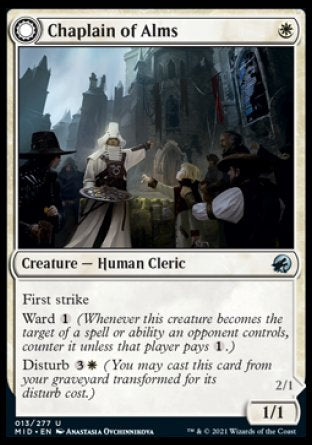(013) Magic The Gathering Innistrad: Midnight Hunt Single: Chaplain of Alms // Chapel Shieldgeist  Uncommon