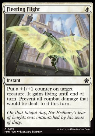 (013) Magic The Gathering Magic: The Gathering Foundations Single: Fleeting Flight  Common