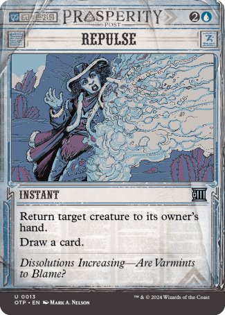 (013) Magic The Gathering Breaking News Single: Repulse  Holo Uncommon