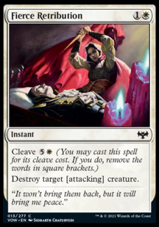(013) Magic The Gathering Innistrad: Crimson Vow Single: Fierce Retribution Holo Common