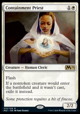 (013) Magic The Gathering Core 2021: Promos Single: Containment Priest (V.2)  Rare