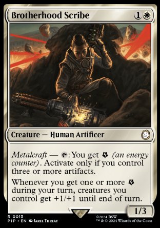 (013) Magic The Gathering Universes Beyond: Fallout Single: Brotherhood Scribe  Rare
