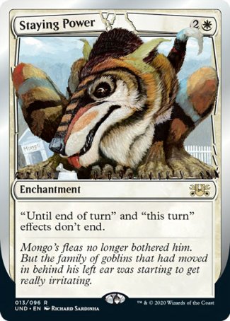 (013/096) Magic The Gathering Unsanctioned Single: Staying Power  Rare