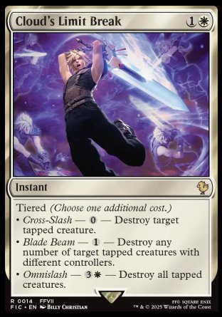 (014) Magic The Gathering Commander: Magic: The Gathering - FINAL FANTASY: Collector's Edition Single: Cloud's Limit Break Holo Rare