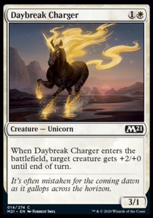 (014) Magic The Gathering Core 2021 Single: Daybreak Charger Holo Common