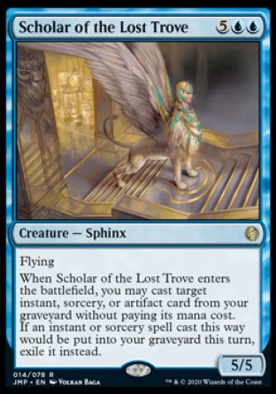(014) Magic The Gathering Jumpstart Single: Scholar of the Lost Trove  Rare