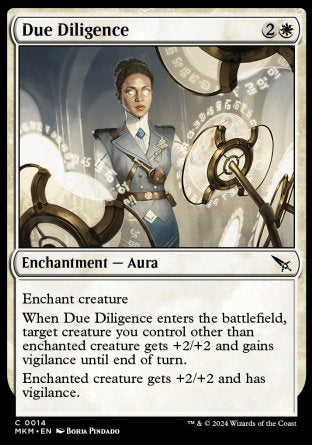 (014) Magic The Gathering Murders at Karlov Manor Single: Due Diligence Holo Common