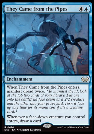 (014) Magic The Gathering Commander: Duskmourn: House of Horror Single: They Came from the Pipes  Rare