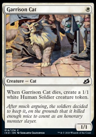 (014/274) Magic The Gathering Ikoria: Lair of Behemoths Single: Garrison Cat Holo Common