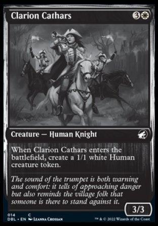 (014) Magic The Gathering Innistrad: Double Feature Single: Clarion Cathars Holo Common
