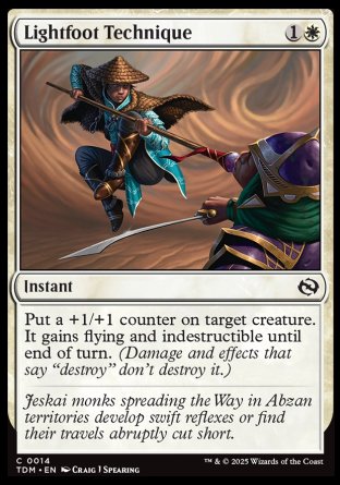 (014) Magic The Gathering Tarkir: Dragonstorm Single: Lightfoot Technique Holo Common