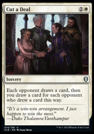 (014) Magic The Gathering Commander Legends: Battle for Baldur's Gate Single: Cut a Deal  Uncommon