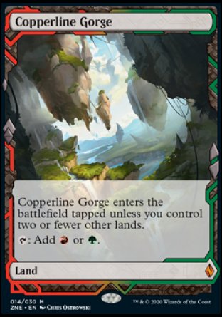 (014/030) Magic The Gathering Zendikar Rising Expeditions Single: Copperline Gorge Holo Mythic