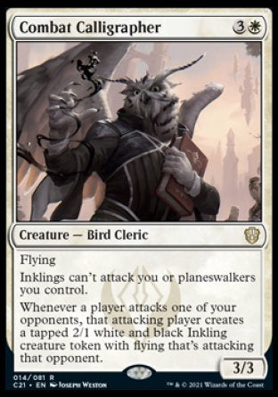 (014) Magic The Gathering Commander: Strixhaven Single: Combat Calligrapher  Rare