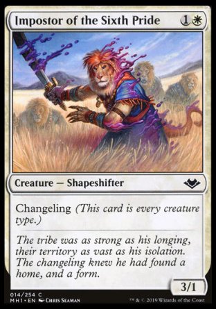 (014/254) Magic The Gathering Modern Horizons Single: Impostor of the Sixth Pride Holo Common