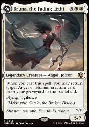 (014) Magic The Gathering Innistrad Remastered Single: Bruna, the Fading Light / Brisela, Voice of Nightmares Holo Rare