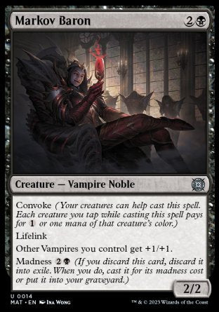 (014) Magic The Gathering March of the Machine: The Aftermath Single: Markov Baron  Uncommon