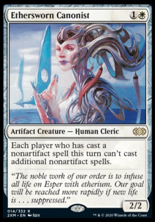(014/332) Magic The Gathering Double Masters Single: Ethersworn Canonist  Rare