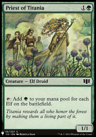 (210) Magic The Gathering The List Single: Priest of Titania  Common