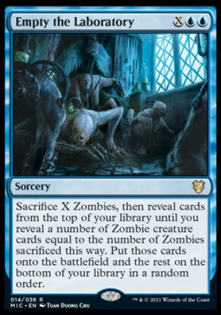 (014) Magic The Gathering Commander: Innistrad: Midnight Hunt Single: Empty the Laboratory (V.1)  Rare