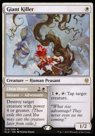 (014/269) Magic The Gathering Throne of Eldraine Single: Giant Killer // Chop Down Holo Rare