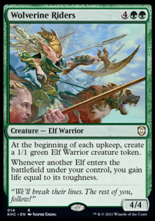 (014) Magic The Gathering Commander: Kaldheim Single: Wolverine Riders  Rare