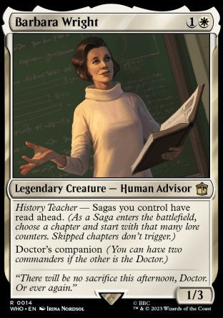 (014) Magic The Gathering Universes Beyond: Doctor Who Single: Barbara Wright  Rare