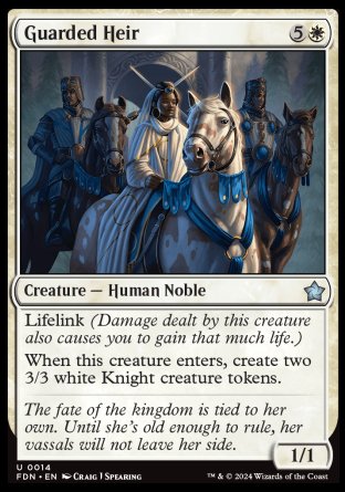 (014) Magic The Gathering Magic: The Gathering Foundations Single: Guarded Heir Holo Uncommon