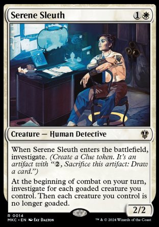 (014) Magic The Gathering Commander: Murders at Karlov Manor Single: Serene Sleuth  Rare