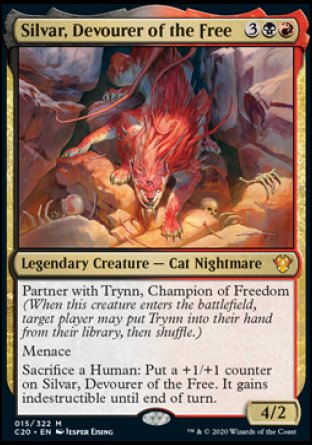 (015/322) Magic The Gathering Commander: Ikoria Single: Silvar, Devourer of the Free Holo Mythic
