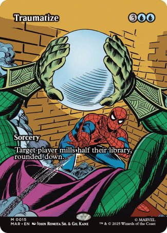(015) Magic The Gathering Magic: The Gathering | Marvel's Spider-Man: Source Material Cards Single: Traumatize  Mythic