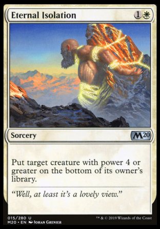 (015/280) Magic The Gathering Core 2020 Single: Eternal Isolation Holo Uncommon