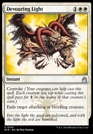 (015) Magic The Gathering Ravnica Remastered Single: Devouring Light  Holo Uncommon
