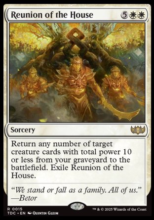 (015) Magic The Gathering Commander: Tarkir: Dragonstorm Single: Reunion of the House  Rare