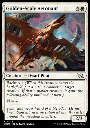 (015) Magic The Gathering March of the Machine Single: Golden-Scale Aeronaut  Common