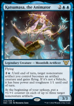 (015) Magic The Gathering Commander: Kamigawa: Neon Dynasty Single: Katsumasa, the Animator (V.1) Holo Rare