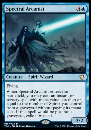 (015) Magic The Gathering Commander: Innistrad: Crimson Vow Single: Spectral Arcanist (V.1)  Rare