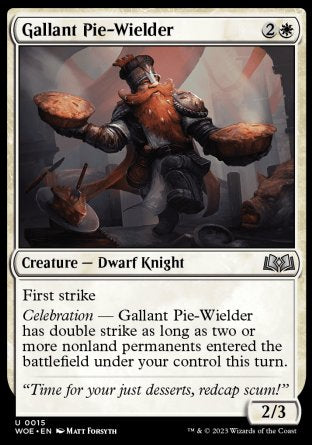 (015) Magic The Gathering Wilds of Eldraine Single: Gallant Pie-Wielder Holo Uncommon