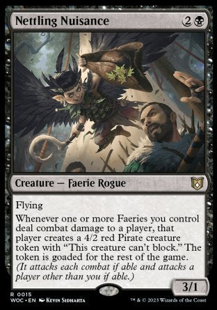 (015) Magic The Gathering Commander: Wilds of Eldraine Single: Nettling Nuisance  Rare