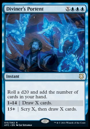 (015) Magic The Gathering Commander: Adventures in the Forgotten Realms Single: Diviner's Portent  Rare