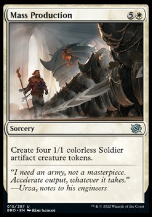 (015) Magic The Gathering The Brothers' War Single: Mass Production Holo Uncommon
