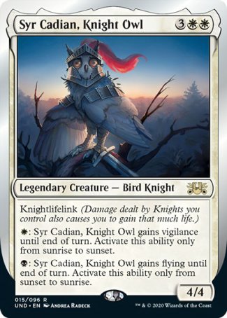 (015/096) Magic The Gathering Unsanctioned Single: Syr Cadian, Knight Owl  Rare