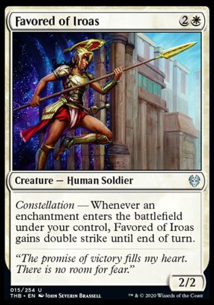 (015/254) Magic The Gathering Theros Beyond Death Single: Favored of Iroas  Uncommon