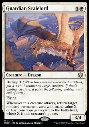 (016) Magic The Gathering Commander: March of the Machine Single: Guardian Scalelord  Rare